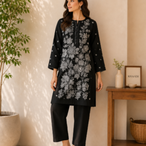 Ebony Grace Embroidered 2-Piece Unstitched Suit